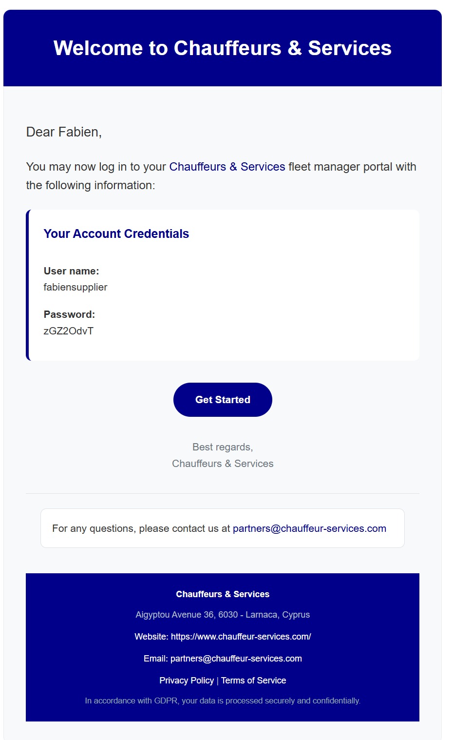 Step 7: Receive your GoodJourney credentials